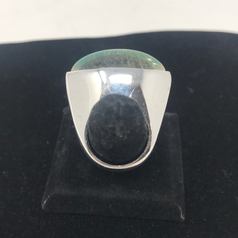 PIANEGONEA sterling silver green stone Cocktail ring - Picture 3 of 8